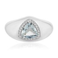 Bague en argent et Aigue-marine