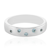 Bague en argent et Topaze bleu ciel
