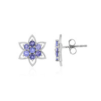 Boucles d'oreilles en argent et Tanzanite