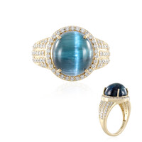 Bague en or et Indigolite Oeil de chat (AMAYANI)
