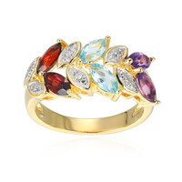 Bague en argent et Grenat du Mozambique