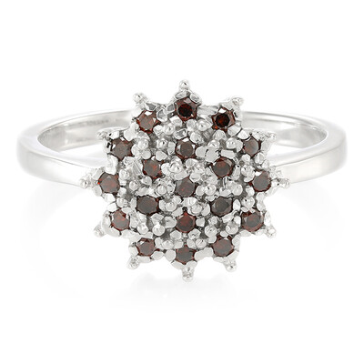 Bague en argent et Diamant fantaisie