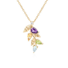 Collier en argent et Améthyste de Zambie