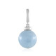 Pendentif en argent et Aigue-marine du Brésil (MONOSONO COLLECTION)