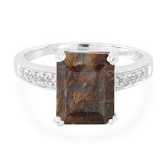 Bague en argent et Quartz Dinosaure