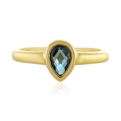 Bague en argent et Topaze bleu de Londres