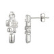 Boucles d'oreilles en argent et Topaze blanche (Adela Silber)