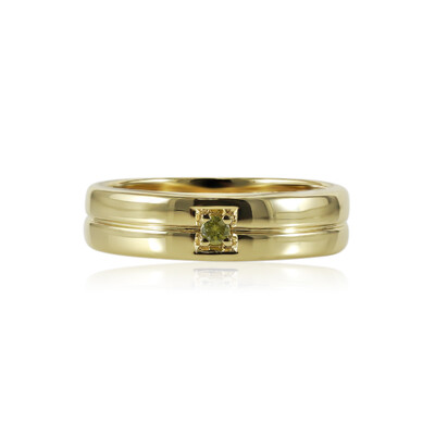 Bague en argent et Diamant jaune I1