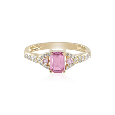 Bague en or et Saphir parme