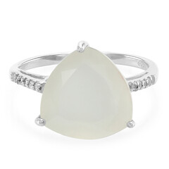 Bague en argent et Pierre de Lune blanche