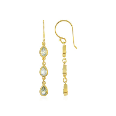 Boucles d'oreilles en argent et Améthyste verte