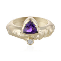 Bague en or et Améthyste de Zambie (Adela Gold)