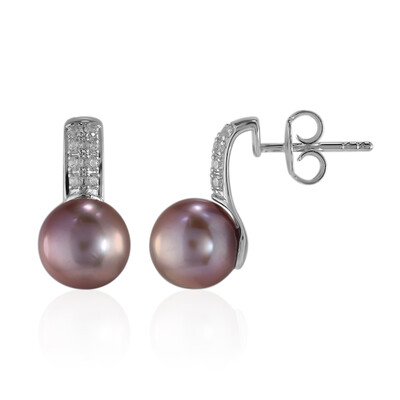 Boucles d'oreilles en argent et Perle Ming (TPC)