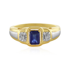 Bague en argent et Saphir bleu de Madagascar