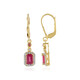 Boucles d'oreilles en argent et Rubis de Madagascar