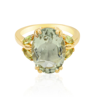 Bague en argent et Améthyste verte