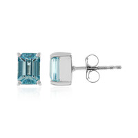 Boucles d'oreilles en argent et Zircon de Ratanakiri