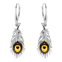 Boucles d'oreilles en argent et Ambre baltique