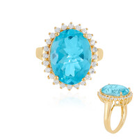 Bague en argent et Topaze Paraiba