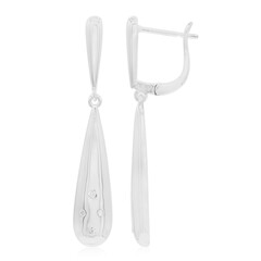 Boucles d'oreilles en argent et Diamant I1 (G)