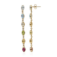 Boucles d'oreilles en argent et Topaze bleu ciel