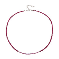 Collier en argent et Rubis de Madagascar