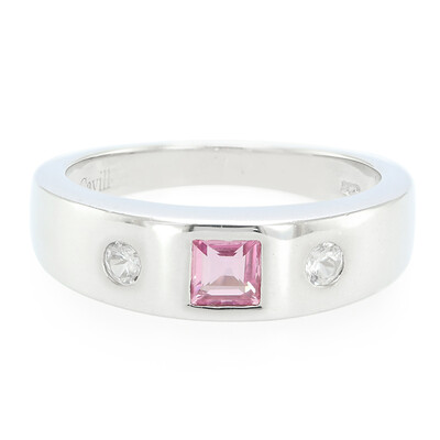 Bague en argent et Saphir Padparadscha