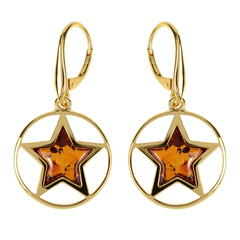 Boucles d'oreilles en argent et Ambre baltique