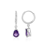 Boucles d'oreilles en argent et Améthyste