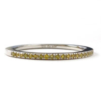 Bague en argent et Diamant jaune