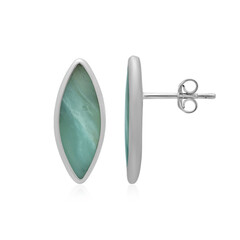 Boucles d'oreilles en argent et Calcédoine du Pacifique
