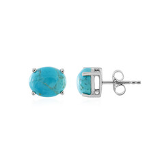 Boucles d'oreilles en argent et Turquoise bleue de Mohavie