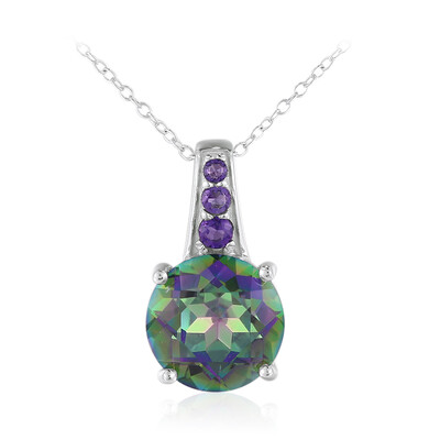 Collier en argent et Quartz mystique