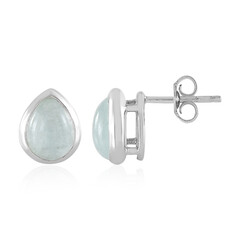 Boucles d'oreilles en argent et Aigue-marine