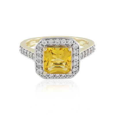 Bague en or et Béryl jaune