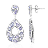 Boucles d'oreilles en argent et Tanzanite