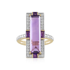 Bague en or et Améthyste de Zambie (SUHANA)