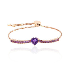 Bracelet en argent et Améthyste de Zambie