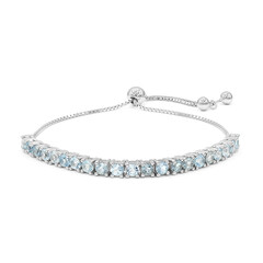 Bracelet en argent et Topaze bleu ciel
