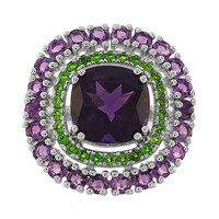 Bague en argent et Améthyste de Zambie