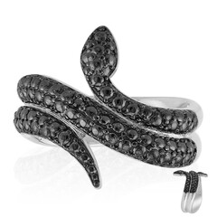 Bague en argent et Diamant noir