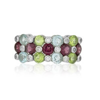 Bague en argent et Grenat Rhodolite