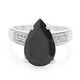 Bague en argent et Spinelle noir