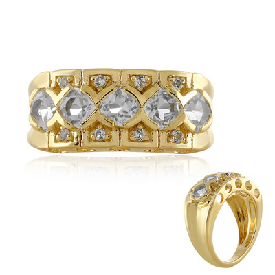 Bague en argent et Topaze blanche