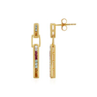 Boucles d'oreilles en argent et Zircon de Ratanakiri
