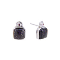 Boucles d'oreilles en argent et Opale du Honduras