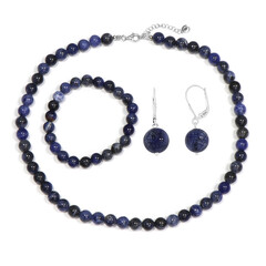Parure en argent et Sodalite