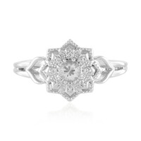 Bague en argent et Saphir blanc