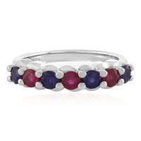 Bague en argent et Rubis de Madagascar