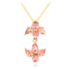 Collier en or et Saphir Padparadscha non chauffé (AMAYANI)